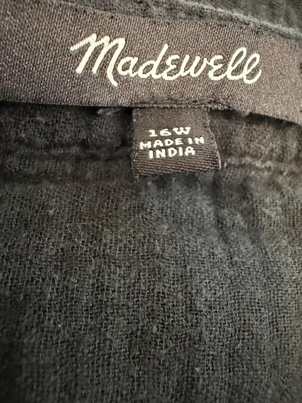 Madewell 100% Cotton Gauze Lightspun Button Front Tiered Midi Dress Size 16W - Picture 7 of 7